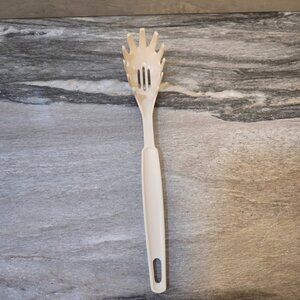 Vintage EKCO USA Pasta Server Spaghetti Fork Cream Plastic Utensil Dishwasher...
